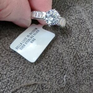 Bella Luce Silver Ring with Clear Stone